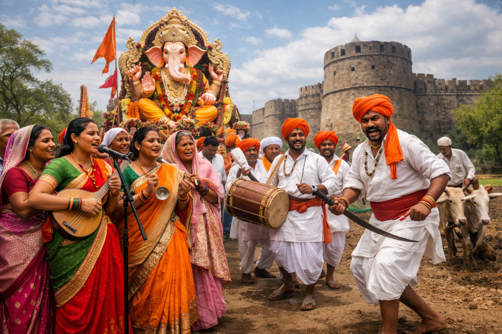 traditional celebration in rural maharashtra
